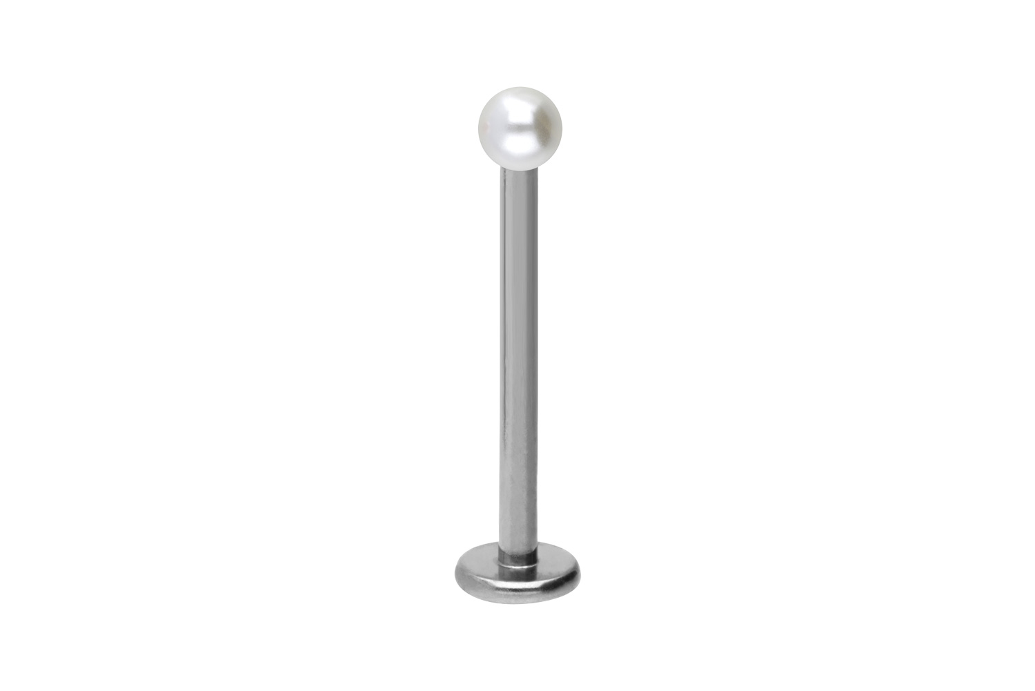 Titan Labret Piercing SYNTHETISCHE PERLE